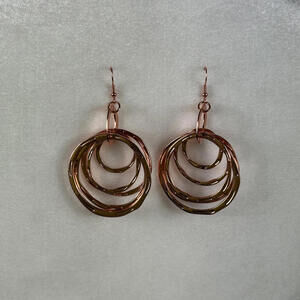 Bohemian Rose Gold/Copper Metallic Women's Earrings -‎ Lightweight Retro Style